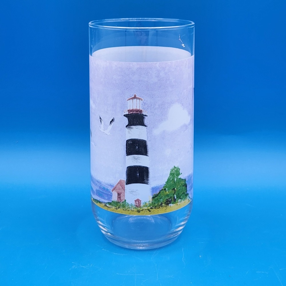 Vintage Thomson Lighthouse Sailboat Drinking Glass  - ONE